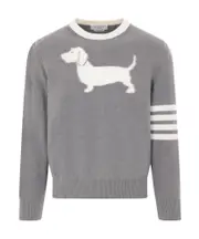 Thom Browne 4-Bar Hector Sweater 2,3,4 light gray