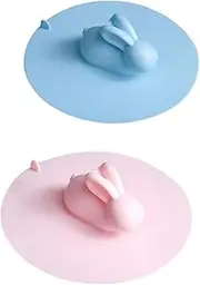 Rabbit Shape Silicone Sink Plug 3 Pack Odor-Proof Floor Drain Cover for Kitchen Laundry Room