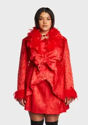 [Sugar Thrillz] Plus Spicy Crushes And Wishes Brocade Coat