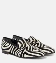 [Gucci] Gucci Jordaan Horsebit calf hair loafers AU 9 multicoloured