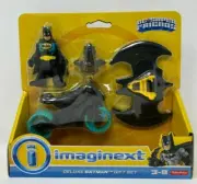 Imaginext Batman Deluxe Motor Cycle and Flight Suit Mech Armor Super Friends