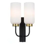 Sebring 2 Lights Wall, Black, Opal Matte