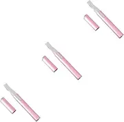 Ipetboom 3pcs Portable Electric Eyebrow Razor for Women Body Hair Shaver Aluminum Professional Facial Hair Cutter