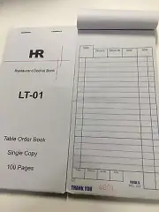 100x Large Size Single Copy Restaurant Docket Book LT01 99x210
