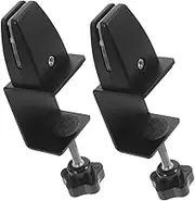 Gogogmee 2pcs Screen Clip Desk Sneeze Guard for Counter Office Partition Clip Table Dividers Partition Clamp Sneeze Guards Table Clamp Sneeze Guard Support Clamps Aluminum Alloy Black