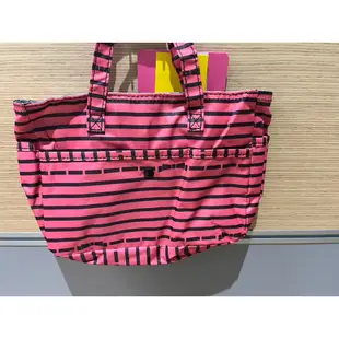 HAPI+TAS袋中袋-粉色橫條蝴蝶結與名媛薄荷