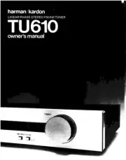 Harman Kardon TU-610 Tuner Owners Manual