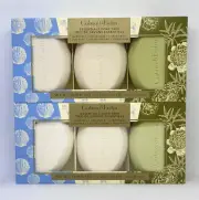 (2) Crabtree & Evelyn Soap Trio La Source Goatmilk Gardeners 6.5oz NIB Fast Ship