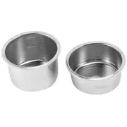 2 Packs of 51mm 2/4 Cup Filters, Bottomless Portafilter Replacement Filter Basket for Coffee, for EC680 EC685 silver