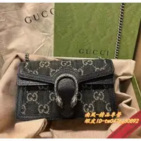 在飛比找蝦皮購物優惠-現貨二手 GUCCI古馳 新款 藍色牛仔 全黑 Dionys