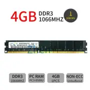 Samsung 4GB DDR3 PC3-8500U 1.5V 1066MHz Computer Memory Desktop Memory RAM ZT BT