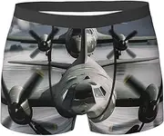 [QMNEHJ] US Army Plane Men's Boxer Briefs Breathable Stretch Underwear Moisture-Wicking Trunks for Men