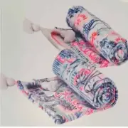 NWT Lilly Pulitzer GWP Set of 2 Beach Pool Towels Sea to Shining Sea Tassels NIP