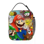 c45 Super-Mario Anime Lunch Bags Insulated Lunch Tote Waterproof Bento Box Leakproof Picnic Bags for Woman Work Children School k45