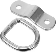 TOKIDNY 2 Sets Pull-tab Buckle Boat Trailer Tie Downs Trailer d Rings Truck Bed Accessories D Ring Anchor Tie down Rings D Rings for Trailers Heavy Duty d Ring D Hooks Trailer Ramp Latch