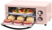 oven mini oven air fryer oven 11L Electric Oven, Stainless Steel Convection Countertop Toaster Oven Multi Function Mini Oven Toaster Oven Air Fryer, (Color : Pink) (Color : Pink, Size : Onesize)