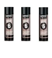 U-POL 0872 Wipe#6 Solvent Based Degreaser, Clear, 450 ml Aerosol (3 Pack)