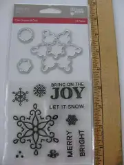 Jillibean Soup SNOWFLAKES JOY Stamp & Die Set 14 Pieces NIP