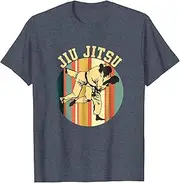 [X.Style] Retro Jiu Jitsu Martial Artist Art BJJ Shirt ds2818 T-Shirt (L) Black
