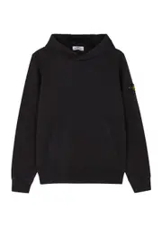 Stone Island Kids Logo Hooded Cotton Sweatshirt (10-12 Years) - Black - 10YR (10 Years) 10YR (10 years)
