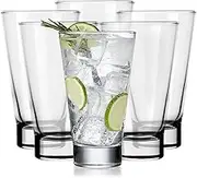 Libbey Modern Bar Essentials Highball Drinking Glasses, 12 Ounce, Set of 6