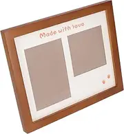 Baby Handprint Kit, Baby Handprint Making Kit, Complete Materials for Commemoration for Gift (Brown Photo Frame)
