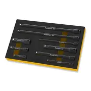 Extension Bar Set, 1/4", 3/8" and 1/2" Drive Socket Extension, Cr-V Steel, Bl...