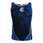 AFL Carlton Blues KIDS Graphic Training Singlet - Size 8 yrs
