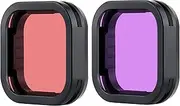 YALLSAME Underwater Filter for GoPro Hero 12 11 10 9 Black with Color Red & Magenta Filter, Snorkeling/Shallow Dive Recording Accessories for Go Pro 9 10 11 12