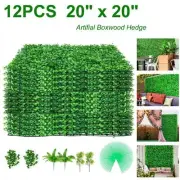 VEVOR Artificial Boxwood Panels, 12 PCS 20"x20" Boxwood Hedge Wall Panels, PE...