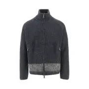 [DSQUARED2] DSQUARED2 Full-zip cardigan with mohair inlay Man M M Grey