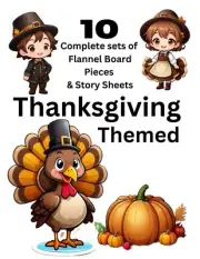 THANKSGIVING BUNDLE - 10 sets FLANNEL BOARD LAMINATED CARDSTOCK DIY *UNCUT *