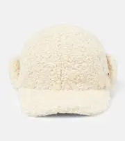 [Stella McCartney] Stella McCartney Faux shearling baseball cap UK 6 5/8 neutrals