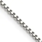 22 Inch Sterling Silver 1.4mm Box Chain W/4In Ext.