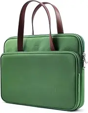 JCPAL 15 16-Inch Milan Briefcase Sleeve Laptop Computer Sleeve Carrying Case Bag Waterproof Padded Handle Large Accessory Pocket for Charger Tablet MacBook Chromebook HP Dell Lenovo Unisex Olive Green