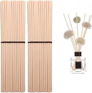 100Pcs Reed Diffuser Sticks, BetterJonny 25cm Rattan Reed Sticks Natural Glass Bottles Replacement Oil Aroma Diffuser Sticks