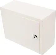 KITANDOVE Plastic Locking Storage Box with Keys Secure Organizer for Cash Documents Personal Items Sleek Decorative Chest for Home Office Dorm Use Versatile Safety Box White