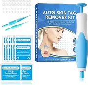 Skin Tag Remover, 2-in-1 Tags Corrector Kit for Face & Body, Safe Auto Tags Removal Pen, Effective for Small to Large Skin Tags 2-8mm with 40 Rubber Bands