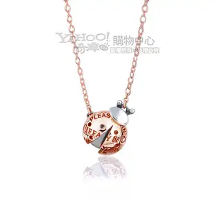 Tiffany&Co. 俏皮瓢蟲鑲925純銀+18K玫瑰金項鍊