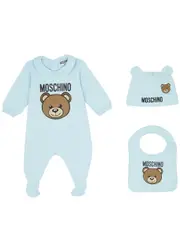 Moschino Kids Logo-print Cotton Babygrow set - Blue - 6/9M (6 Months) 6/9M (6 months)