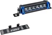 Kings 6" Single Row LED Light Bar 2211 Lumen+ Number Plate Bracket