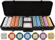 JPC 500 Piece Crown Casino 13.5g Clay Poker Chips