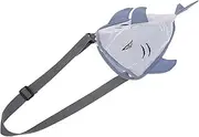 ibasenice Adorable Shark Mesh Beach Bag for Lightweight Storage Shell Collecting Bag Grey for Summer Fun Shark Design for Easy Carrying of Seashells