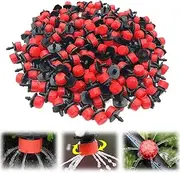 Irrigation Drippers Sprinklers, Adjustable Irrigation Drippers for Dripper Irrigation Tubing, 1/4 Drip Irrigation Emitters for Watering System (100 PCS)