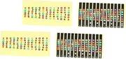 BESTonZON Guitar Trainer Notes 4pcs Fretboard Stickers Guitar Neck Fretboard Note Pvc Material Easy to Learn Removable Without Damage