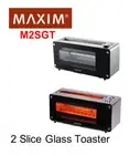 Maxim 2 Slice 1260W Glass Bread/Bagel Electric Toaster 38cm Wide - M2SGT
