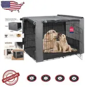 Versatile Indoor Dog Crate Cover – Grey 30-Inch Folding Design for All Breeds