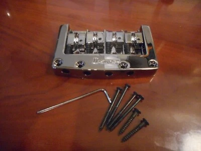 Ibanez Accu-Cast B200 4-String Bass Bridge - POWDER BLACK CHROME, 2AC1B200K