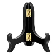 Wooden Display Stand Plate Easels Holder 4 Inch Black Decorative Plate Stands...