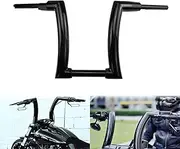 HCmotorku Motorcycle Handlebar 14 Inch Rise Hanger Handlebar Z Drag Bar Dry Clutch Fit For Harley Touring Dyna Softail Breakout Street Bob Fat Bob Black 14" Rise